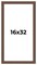 16x32 Wide Barnwood Picture Frame with UV-Resistant Acrylic & Acid Free Backing, Available in 6 Paint Finishes - Grey, Brown, White, and Black